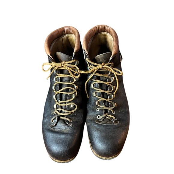 Vintage The Alps Fabiano Hiking Boots Brown Leather Made in Italy Men's Size 11 - Picture 6 of 11